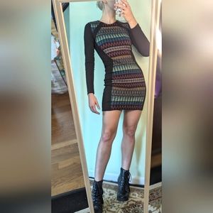 🖤multi color tribal print mini dress